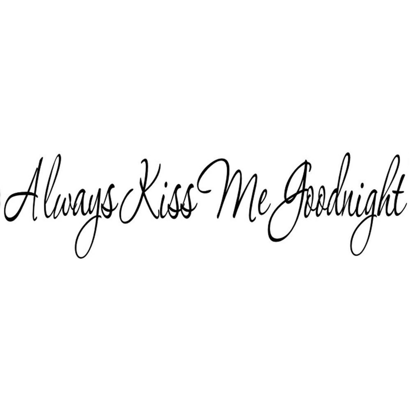 Always Kiss Me Sticker Living Room Bedroom Backdrop Wall Decorative Decal view 2