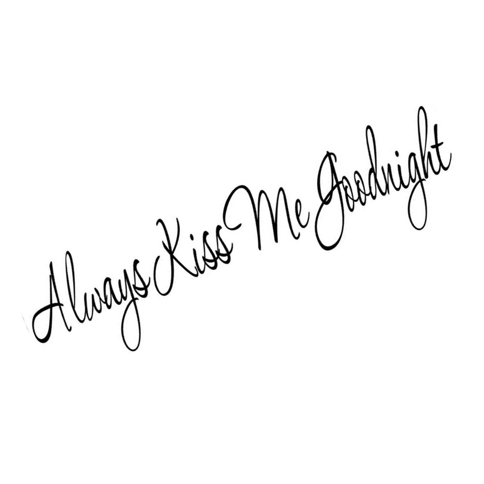 Always Kiss Me Sticker Living Room Bedroom Backdrop Wall Decorative Decal view 6