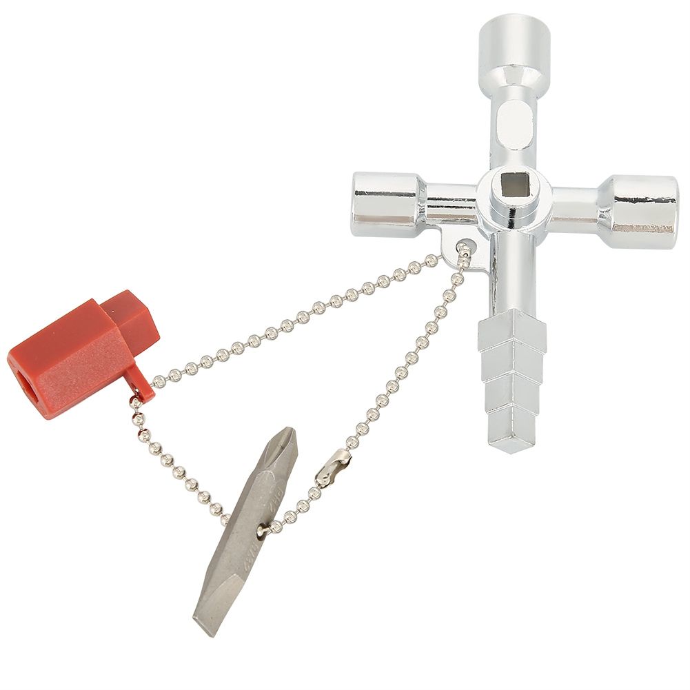 4 in 1 Multifunctional Universal Key Tool Cross Square Triangle for Electrical view 3