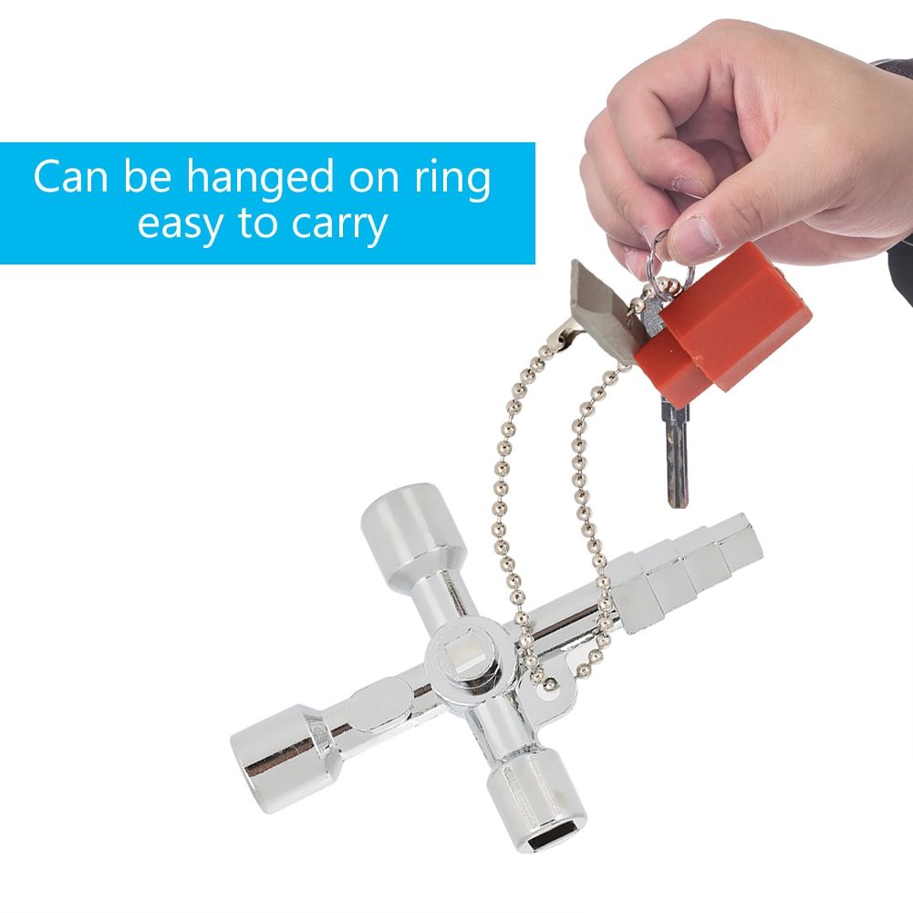 4 in 1 Multifunctional Universal Key Tool Cross Square Triangle for Electrical view 7