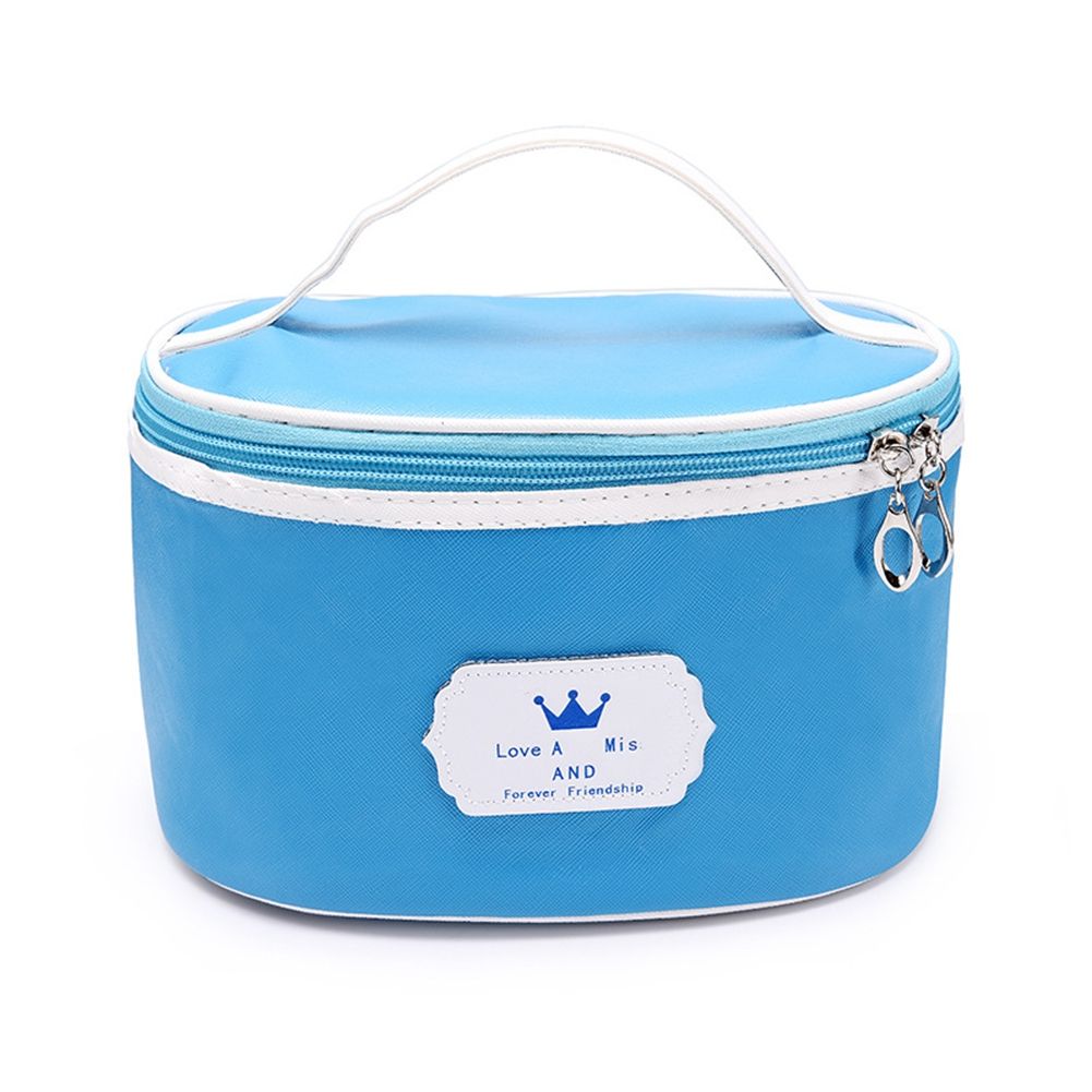 Reusable Durable Portable Storage Makeup Cosmetics Bag for Girl Woman(Blue) view 2