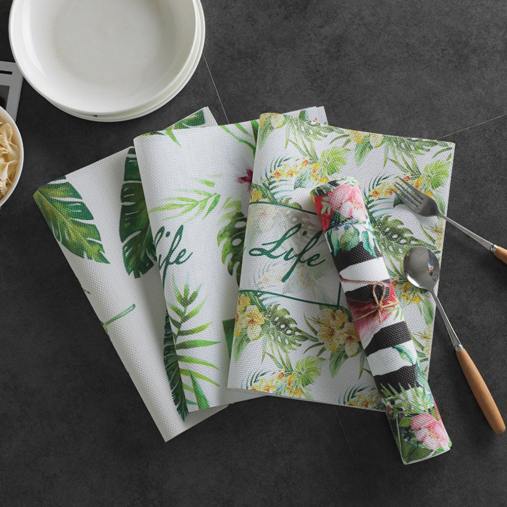 Fashionable Non Slip Table Dining PVC Placemat Insulation Pad Rectangle