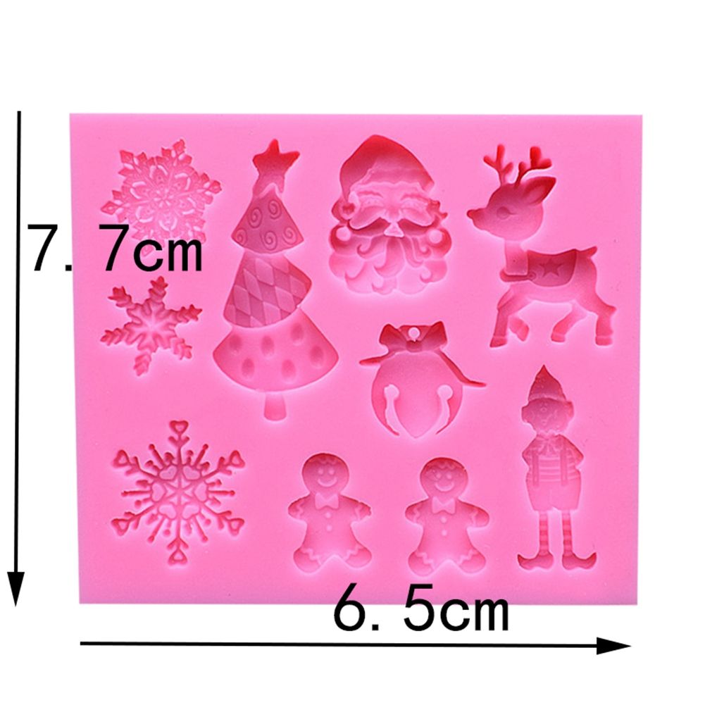 Christmas Silicone Baking Mold DIY Multiple Decorative Cake Fondant Chocolate view 3
