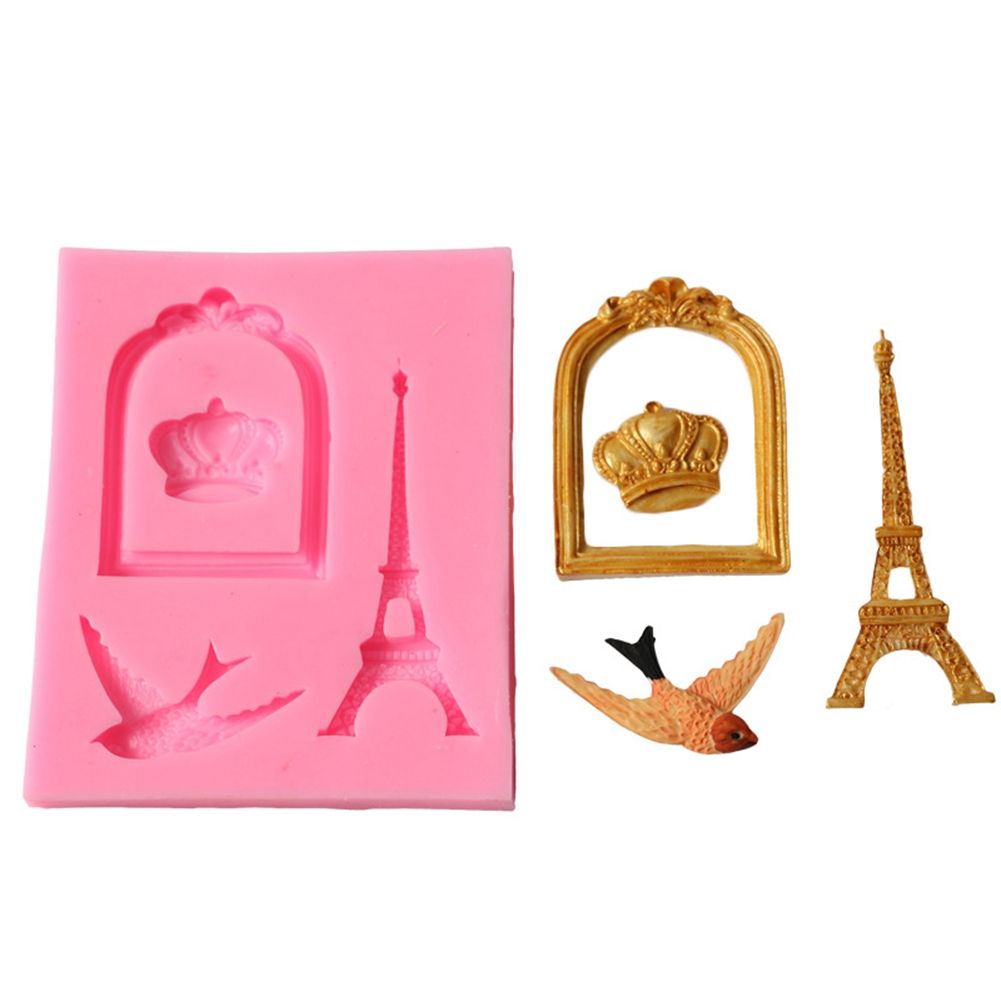 Cage Tower Shape Cake Baking Cookie Chocolate Sugar Paste Food Silicone Mold view 3