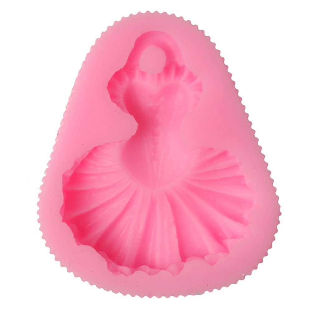 Dress Shape Cake Baking Cookie Chocolate Sugar Paste Food Silicone Mold Bakeware view 2