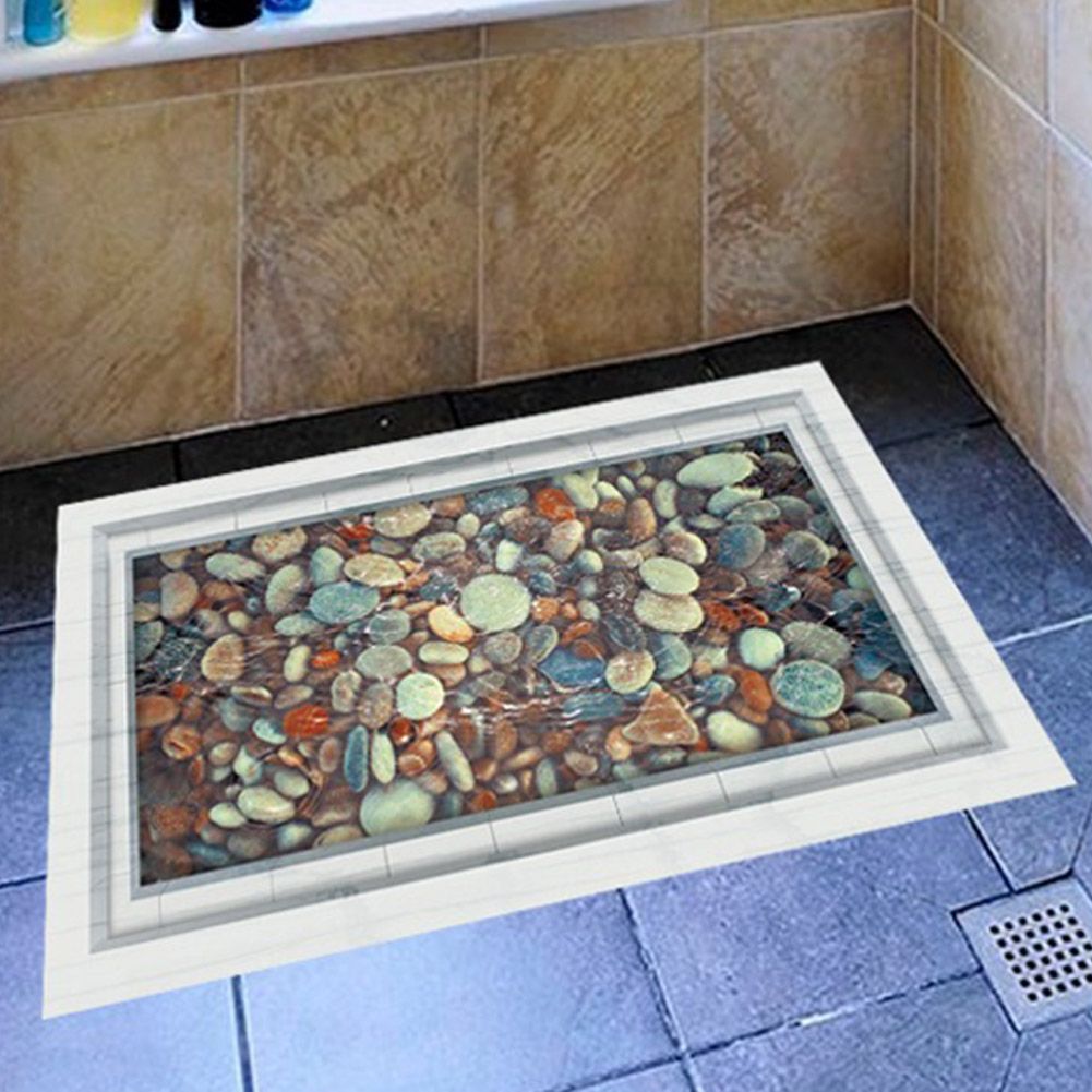 3D Stereo Lotus Fishpond Wall Floor Stickers for Home Backdrop Business view 4