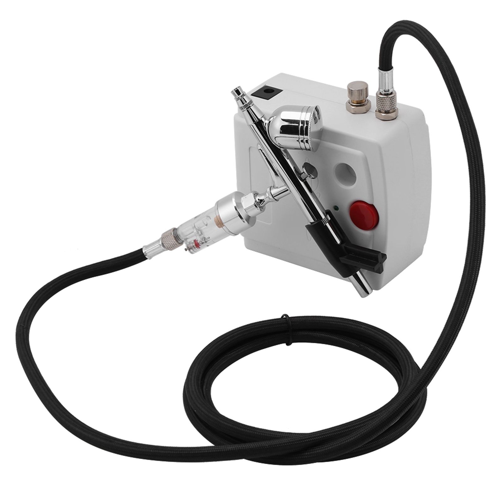 Airbrush Compressor Kit Dual Action Spray Air Brush Set Tattoo Nail Art Tool view 2