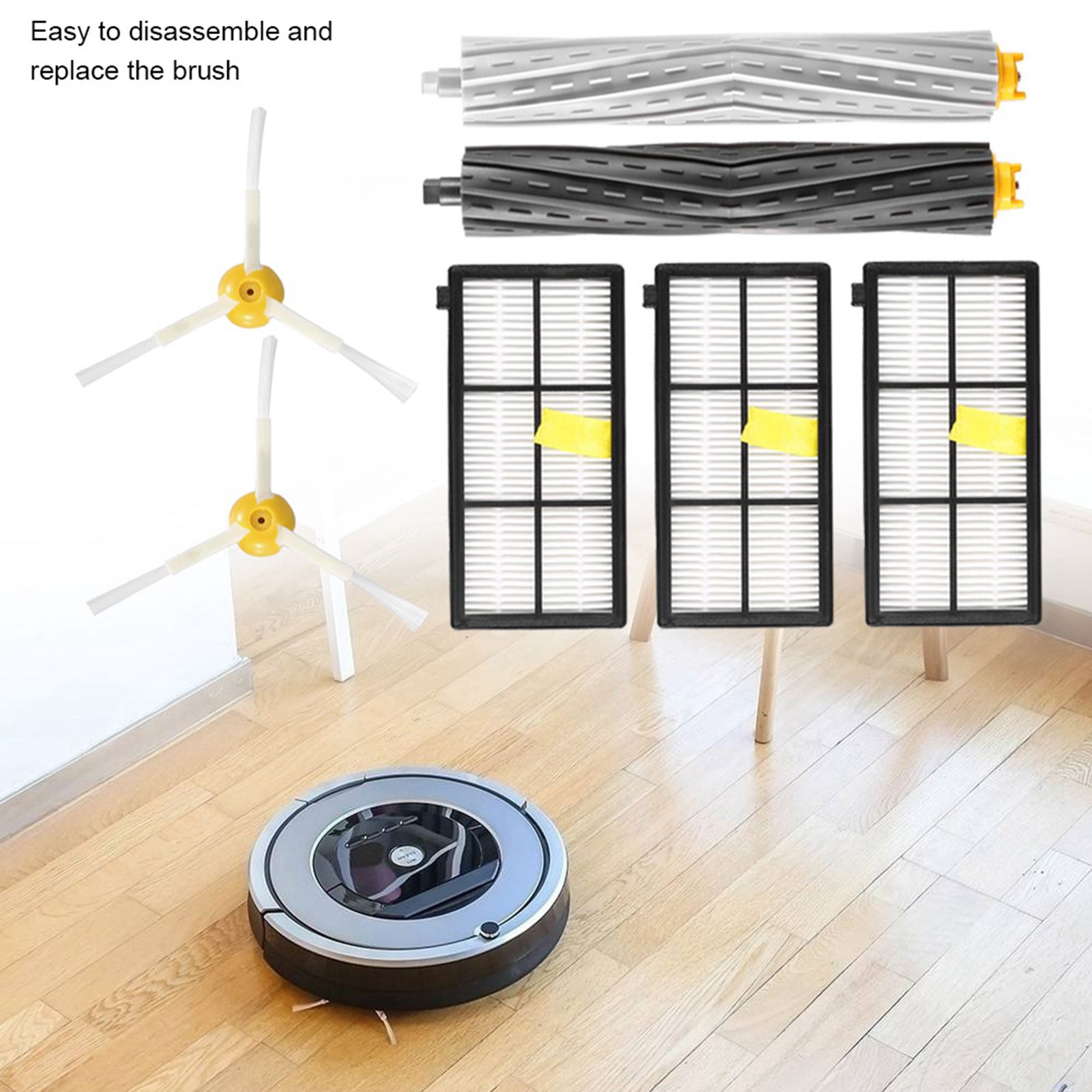 Electric Cleaner Filters Brushes Tools Replacement Kit for Roomba view 7