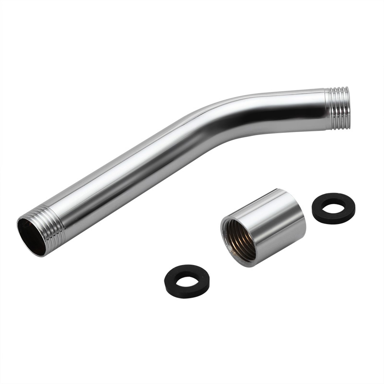 Stainless Steel Handheld Shower Arm Extension Pipe Chrome Plating Wall Mounted view 2