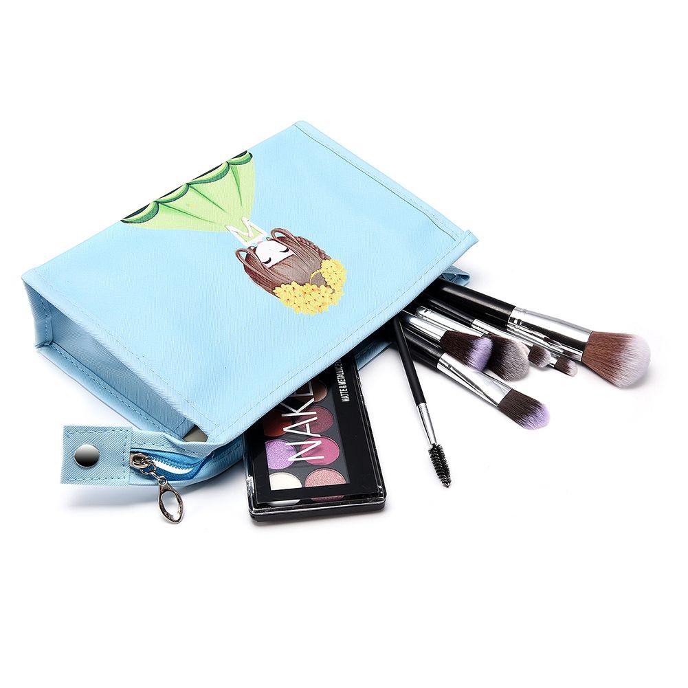 Fashion Print Cartoon Pattern Outdoor Travel Makeup Waterproof Storage Bag (Blue) view 4