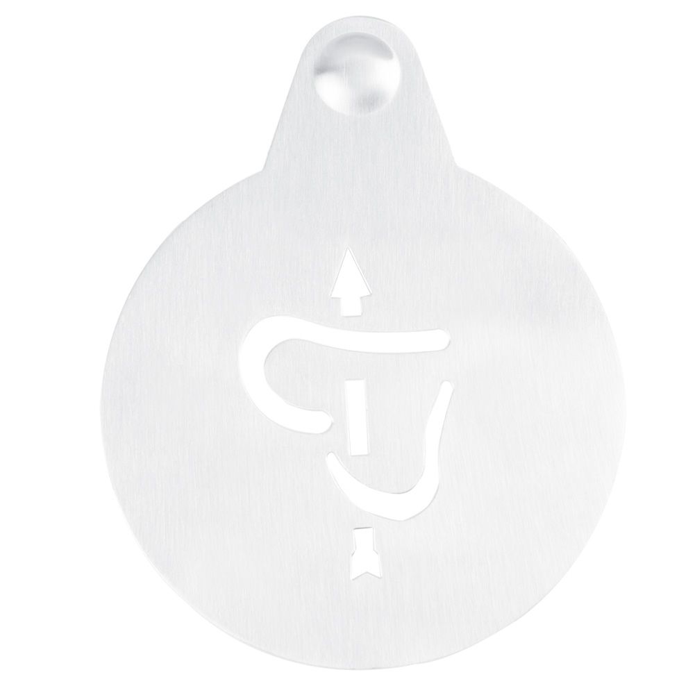 Coffee Decorating Stencil Latte Art Stencils Stainless Steel Coffee Cappuccino view 2