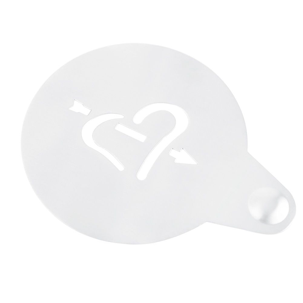 Coffee Decorating Stencil Latte Art Stencils Stainless Steel Coffee Cappuccino view 3