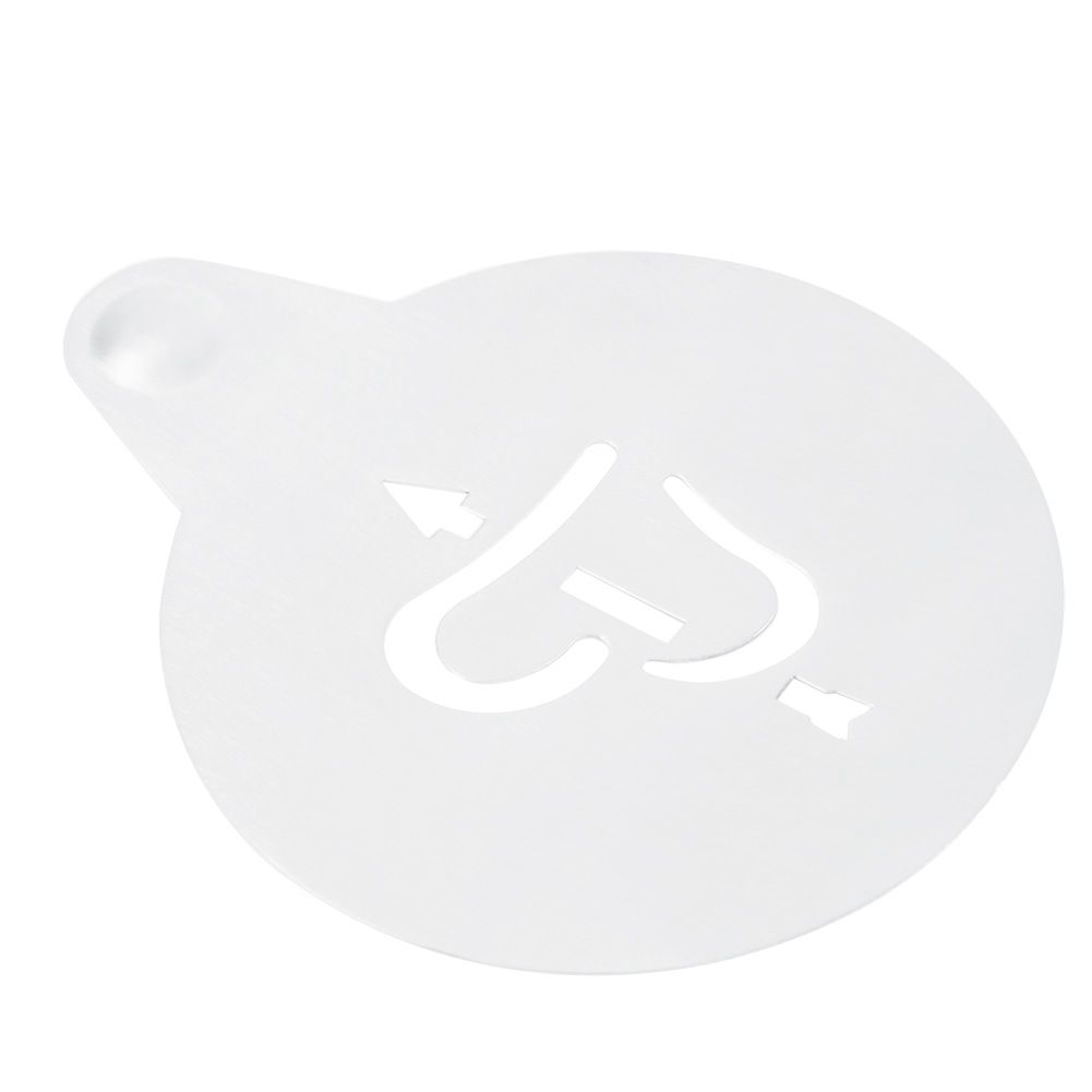 Coffee Decorating Stencil Latte Art Stencils Stainless Steel Coffee Cappuccino view 8