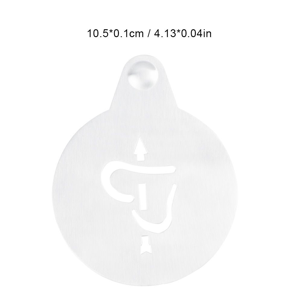Coffee Decorating Stencil Latte Art Stencils Stainless Steel Coffee Cappuccino view 12