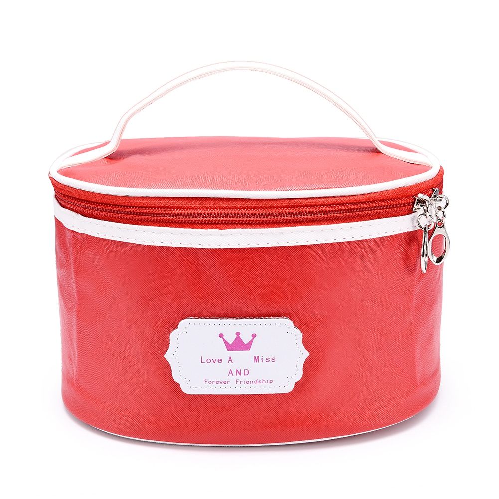 Portable Waterproof PU Cosmetic Storage Bag Toiletry Makeup Pouch Organizer(Red) view 2