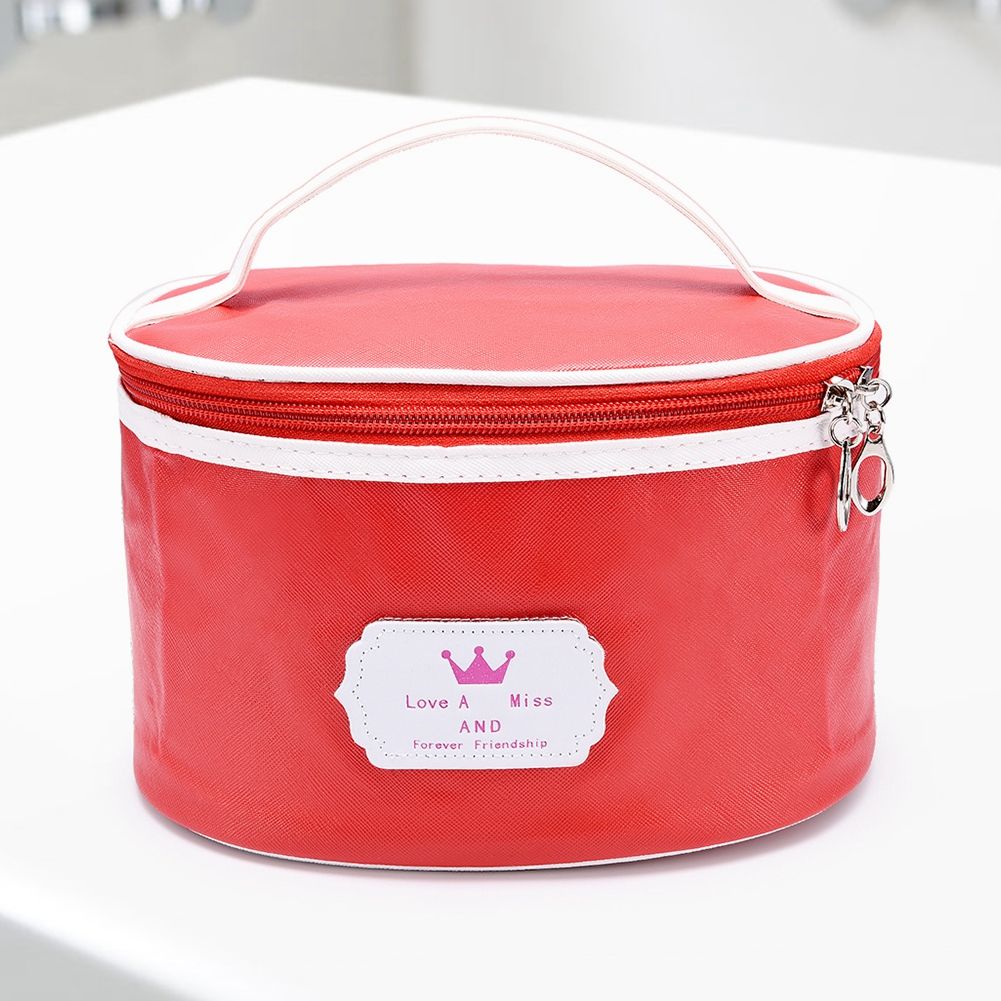 Portable Waterproof PU Cosmetic Storage Bag Toiletry Makeup Pouch Organizer(Red) view 6