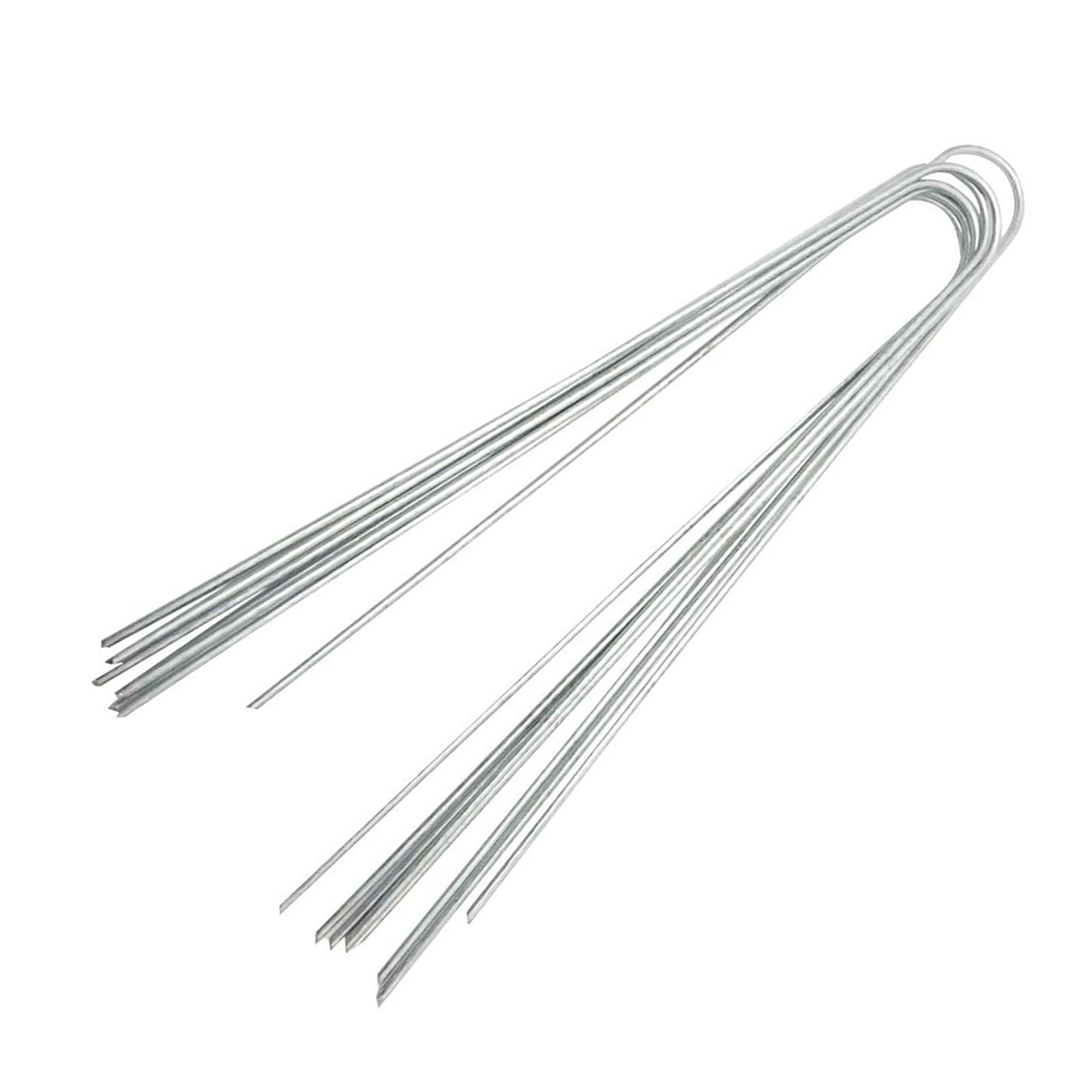 50 PCS Steel Landscape U shaped Stakes Pins Staple Peg for Ground Garden Farm — image 1