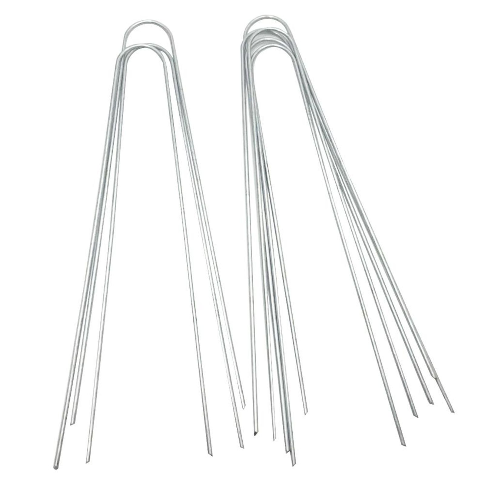 50 PCS Steel Landscape U shaped Stakes Pins Staple Peg for Ground Garden Farm view 2