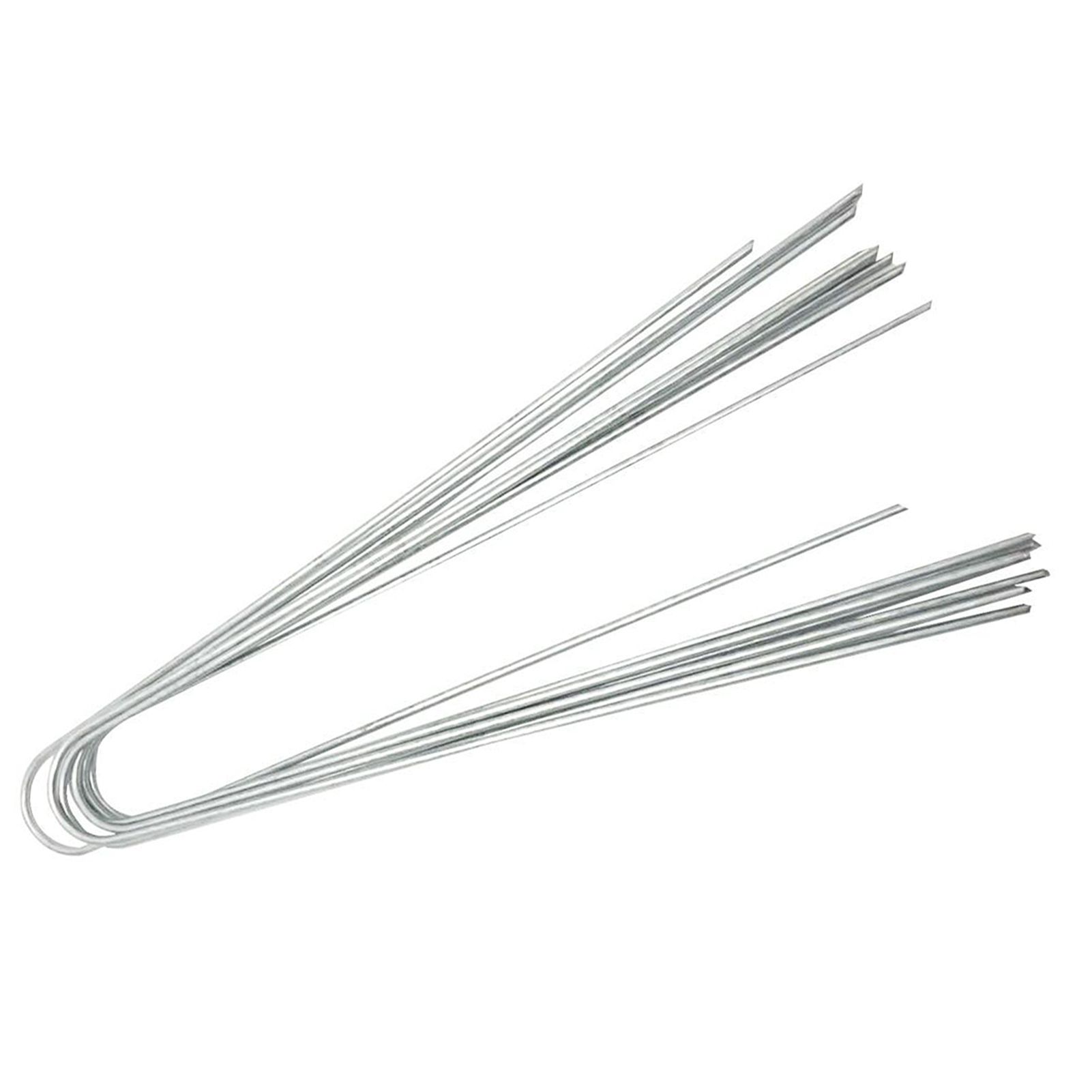 50 PCS Steel Landscape U shaped Stakes Pins Staple Peg for Ground Garden Farm view 3