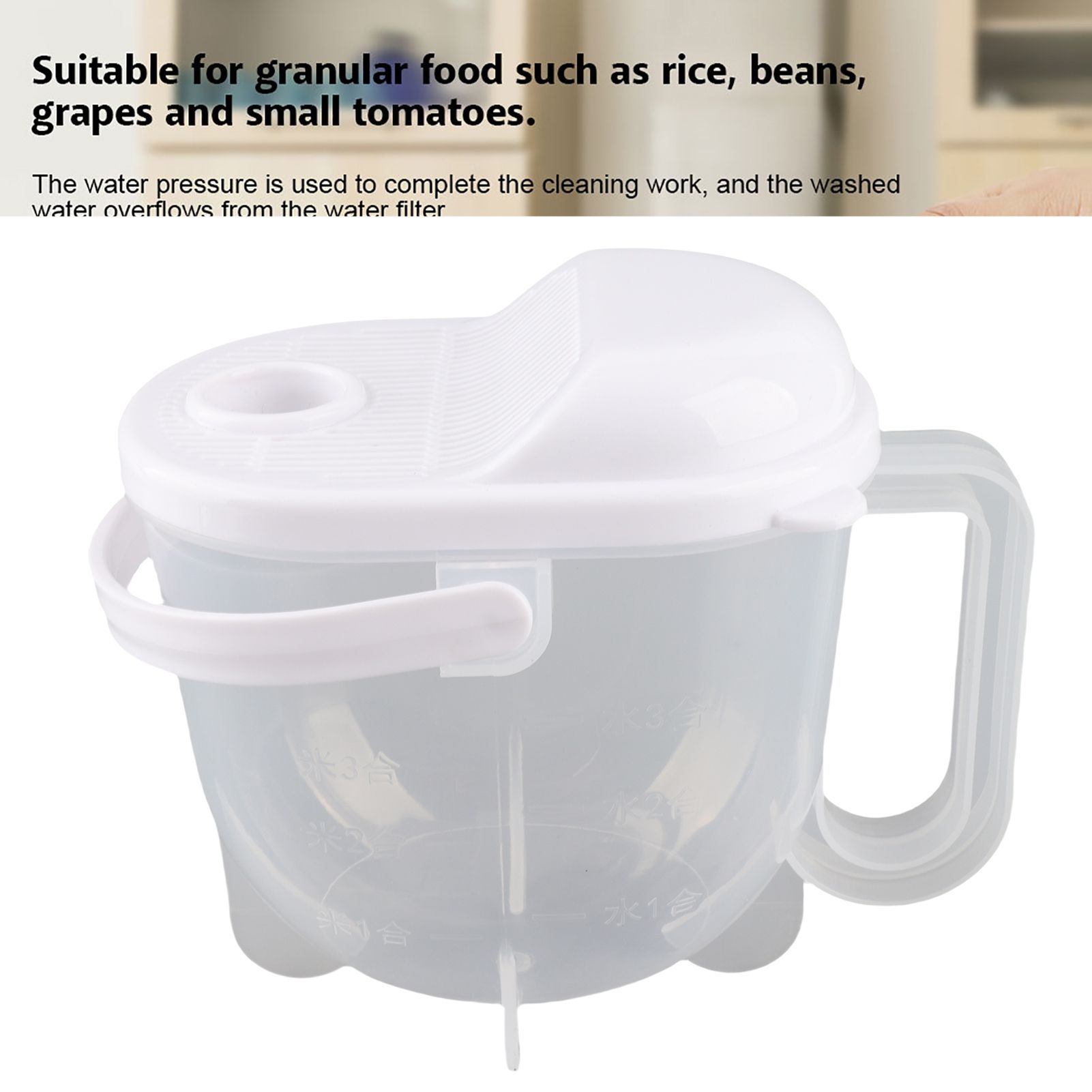 Rice Washing Strainer Grains Fruit Washer MultiFuntion Rice Washing Tool view 12