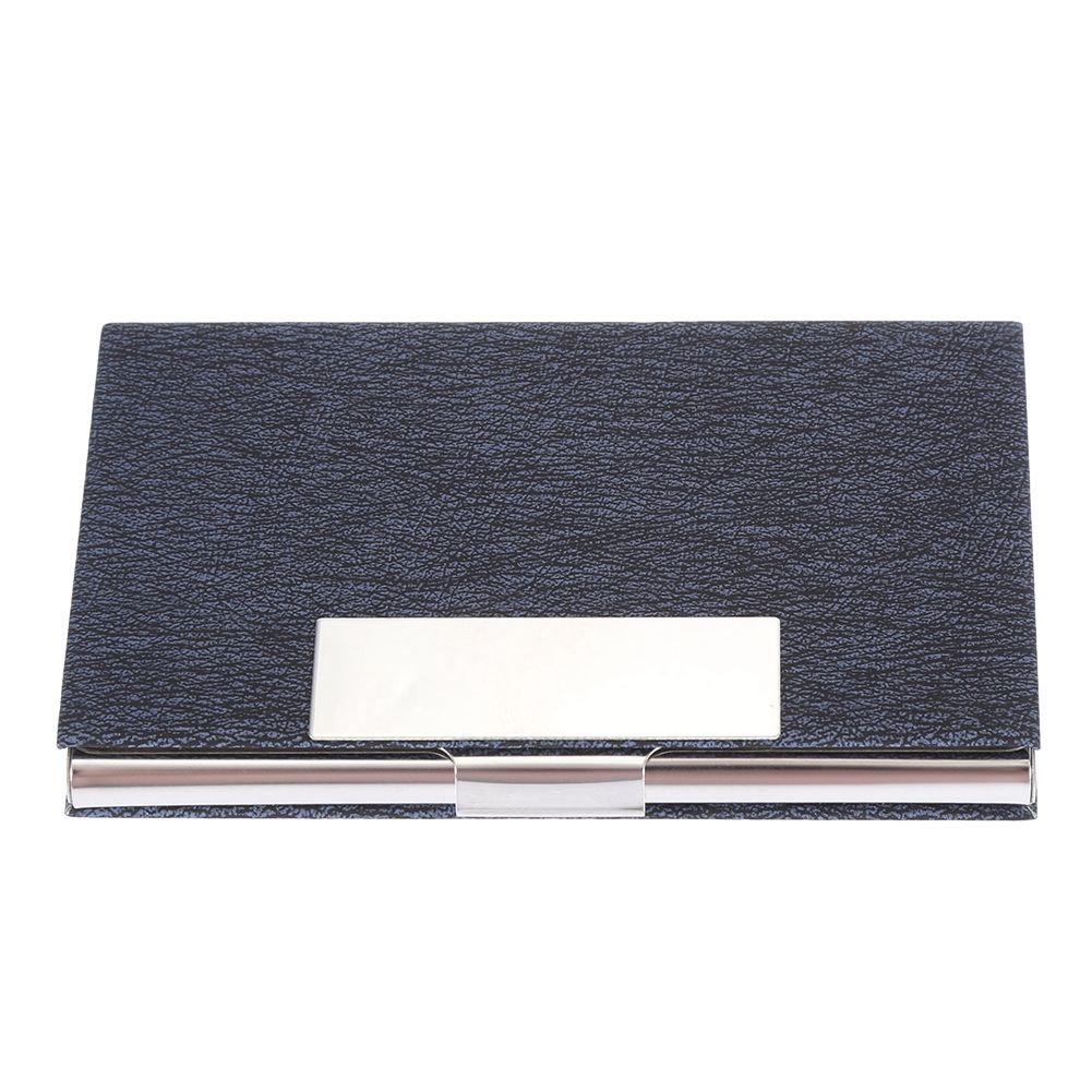 Rfid Business Card Storage Case Portable Stainless Steel Card Holder (Blue) view 2