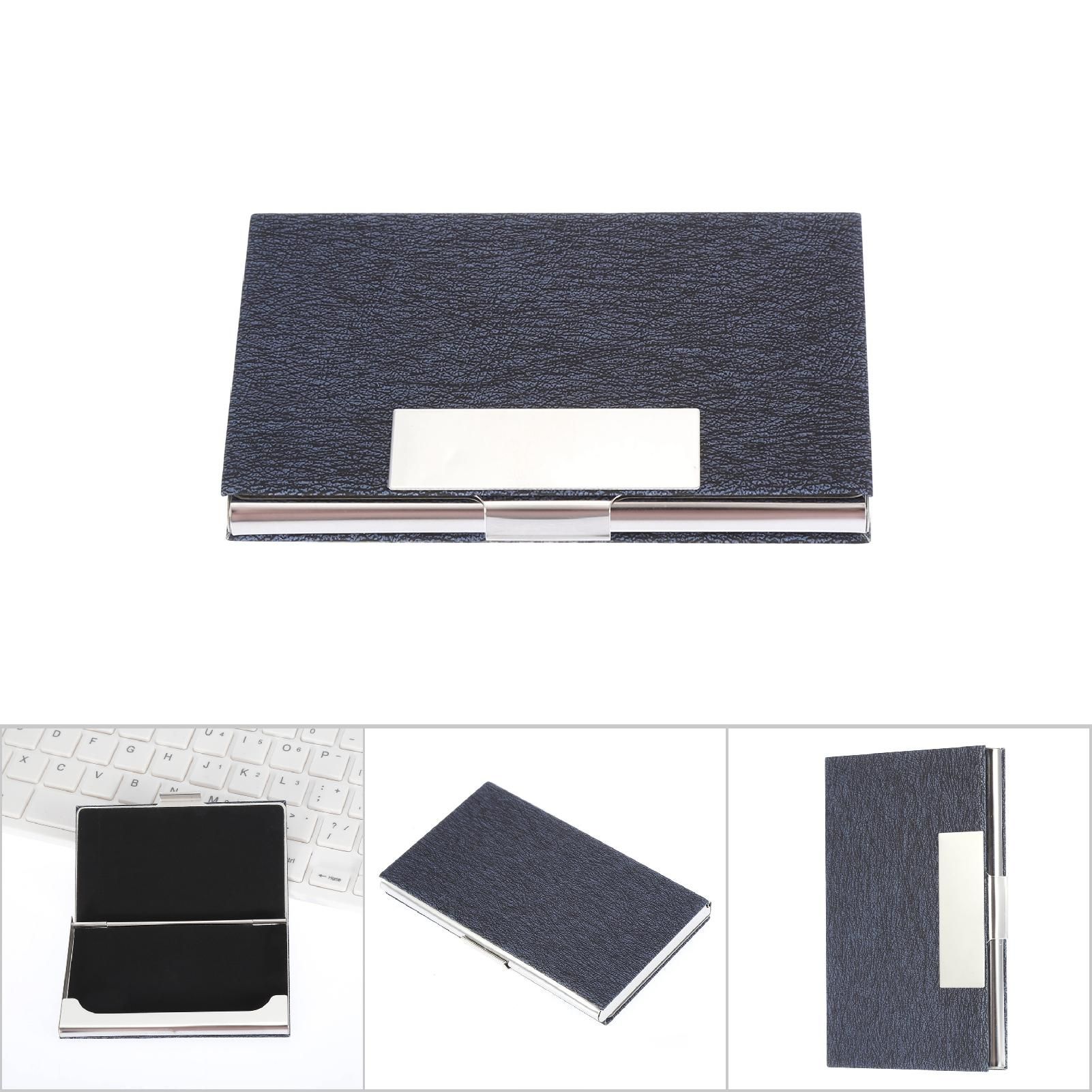 Rfid Business Card Storage Case Portable Stainless Steel Card Holder (Blue) view 9