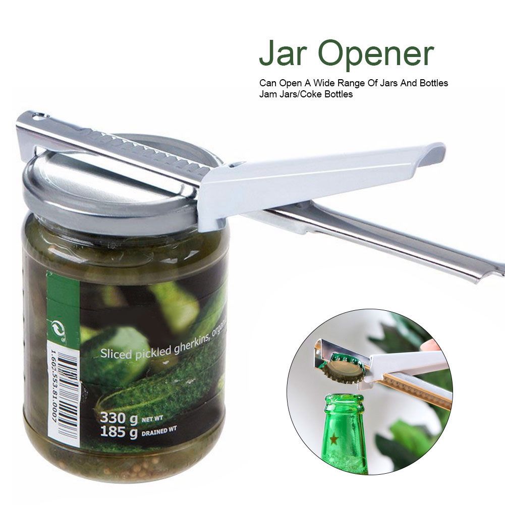 Food Grade Stainless Steel Jar Opener Adjustable Bottle Opener Easily Opens view 6