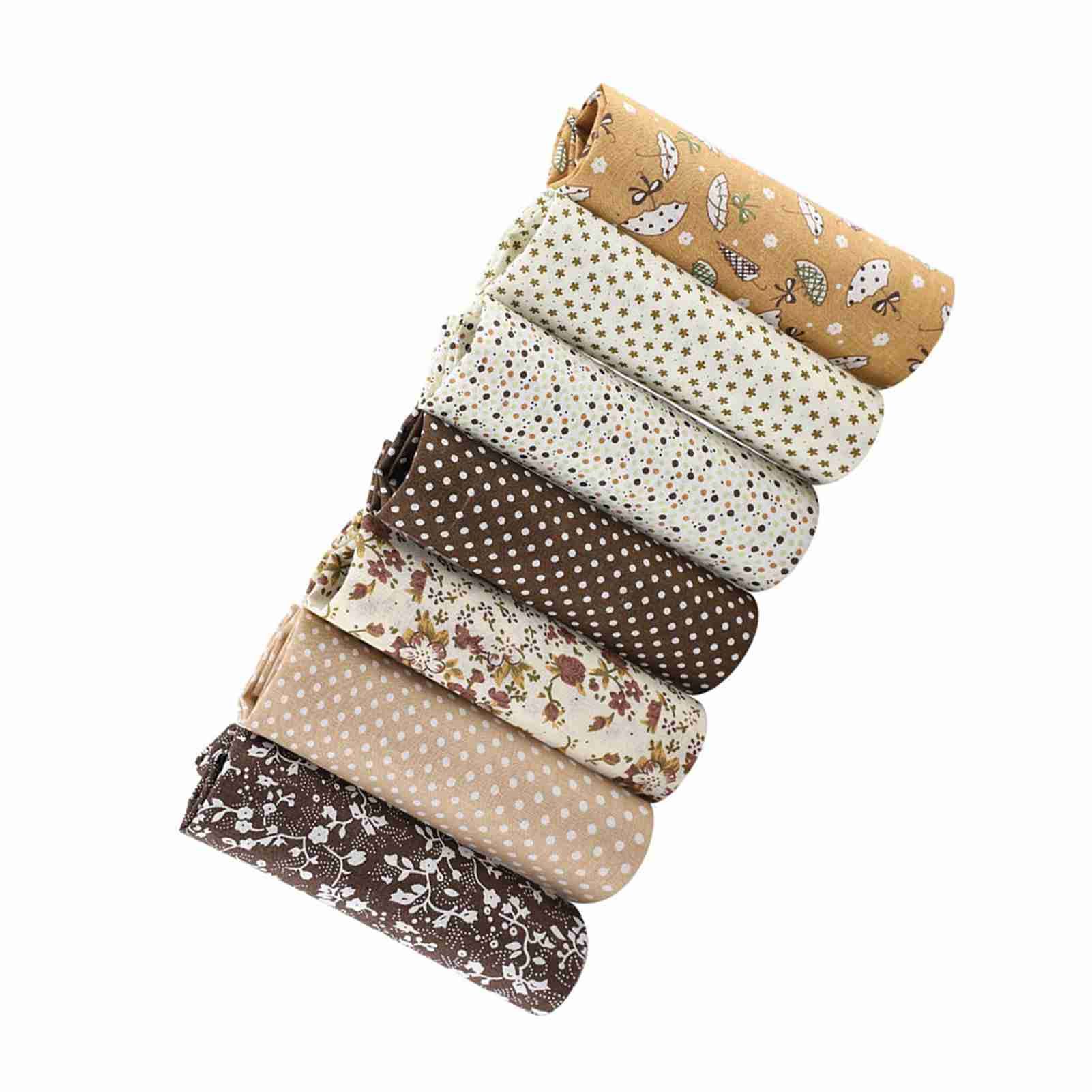 7pcs 25*25cm Cotton Fabric DIY Assorted Squares Pre Cut Bedding Kit Quarters — image 1