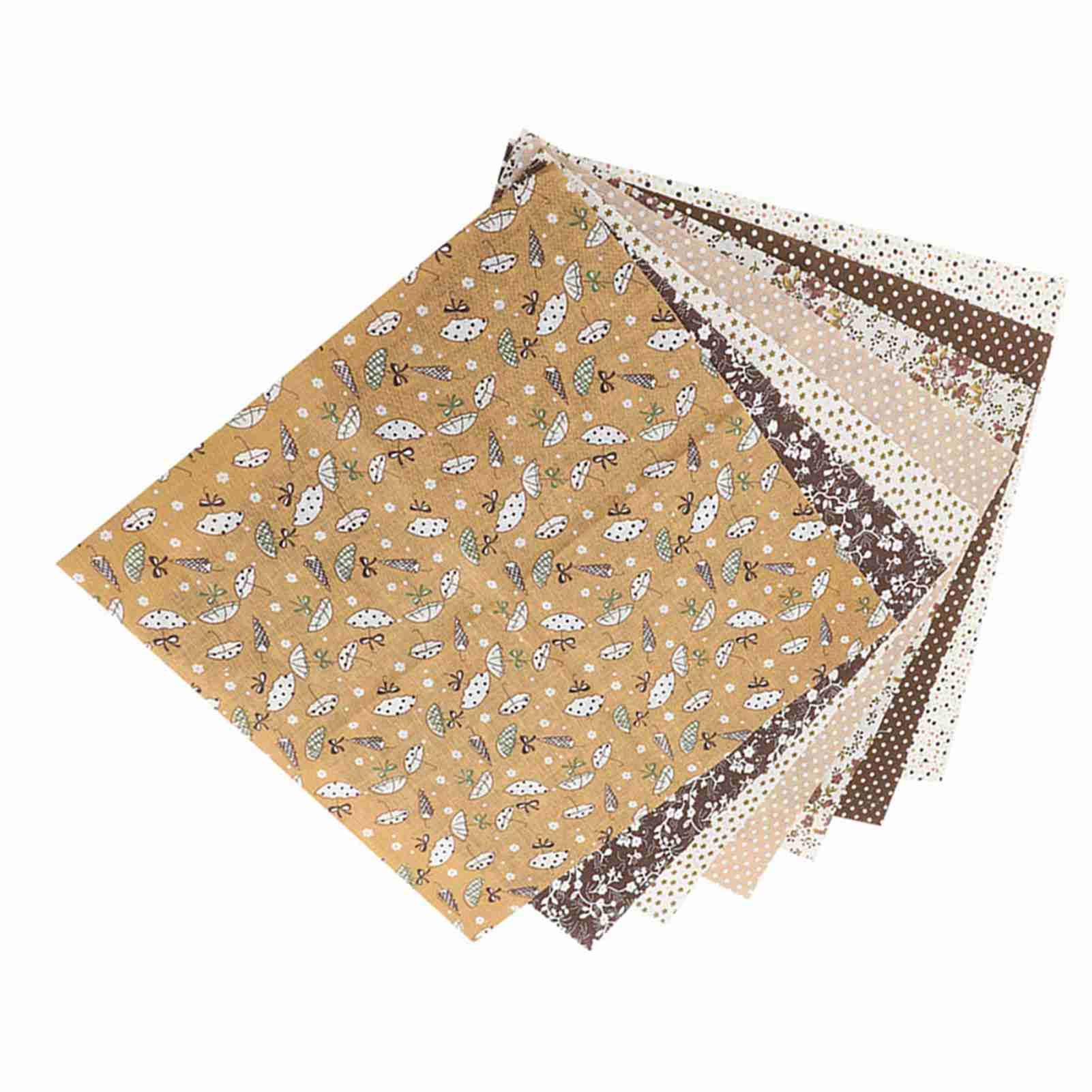 7pcs 25*25cm Cotton Fabric DIY Assorted Squares Pre Cut Bedding Kit Quarters view 10