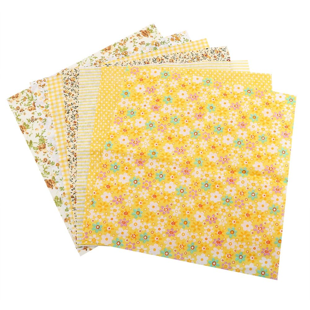 3 Types 7pcs 50*50cm Cotton Fabric DIY Assorted Squares PreCut Bedding Suite view 2