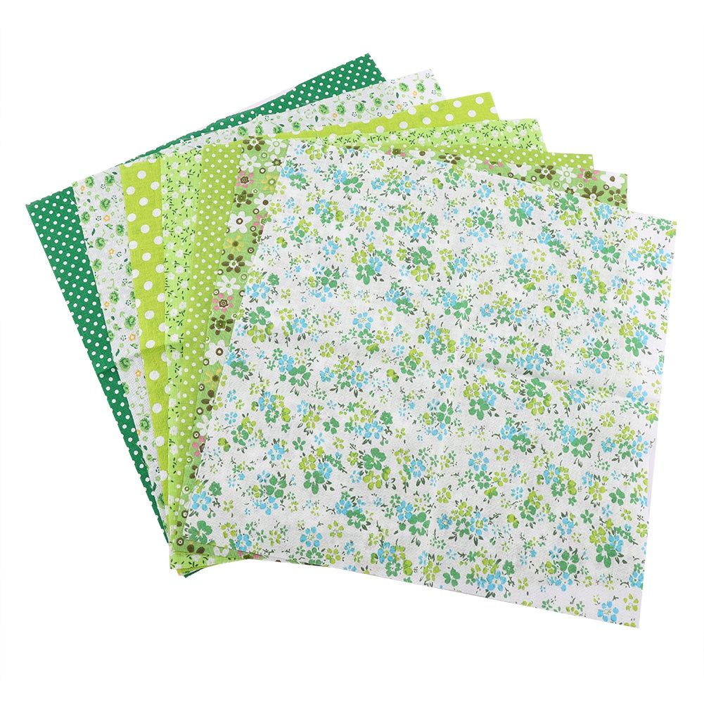 7pcs 50*50cm Cotton Fabric DIY Assorted Squares Pre Cut Bedding Kit Quarters view 2