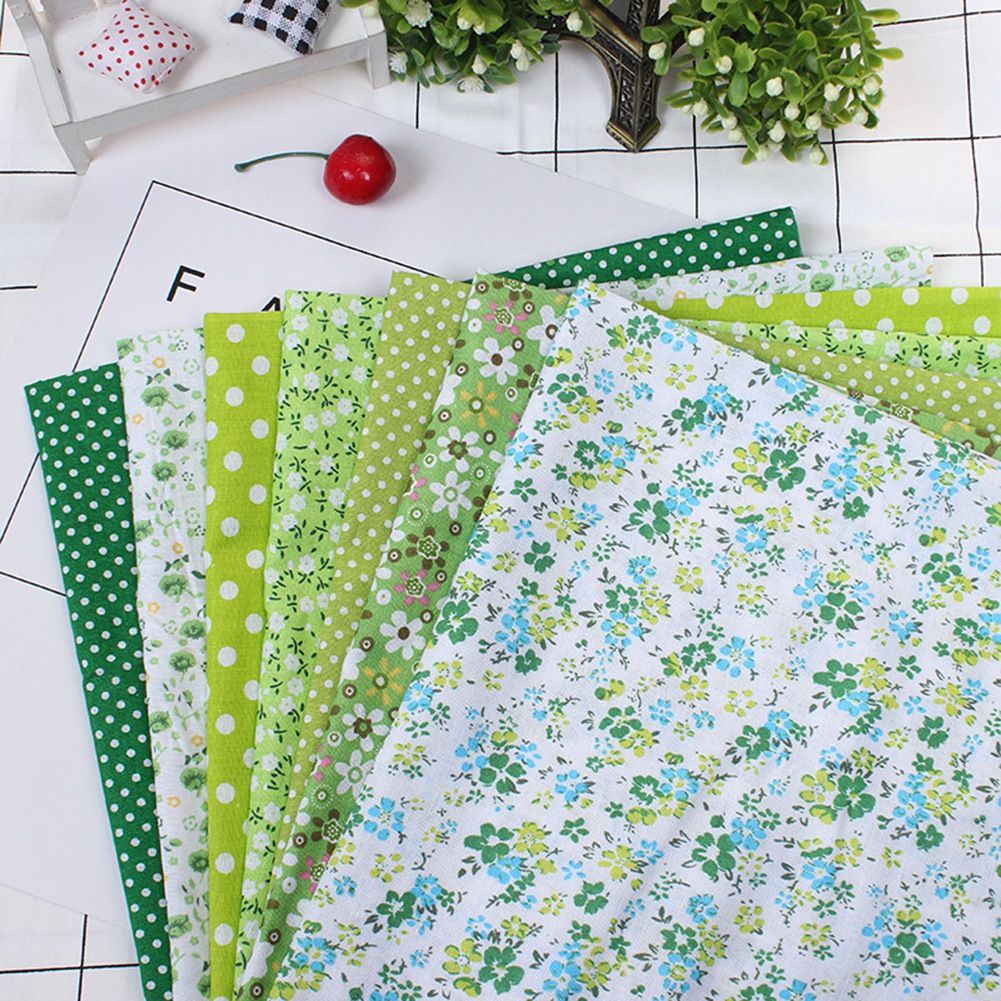 7pcs 50*50cm Cotton Fabric DIY Assorted Squares Pre Cut Bedding Kit Quarters view 5