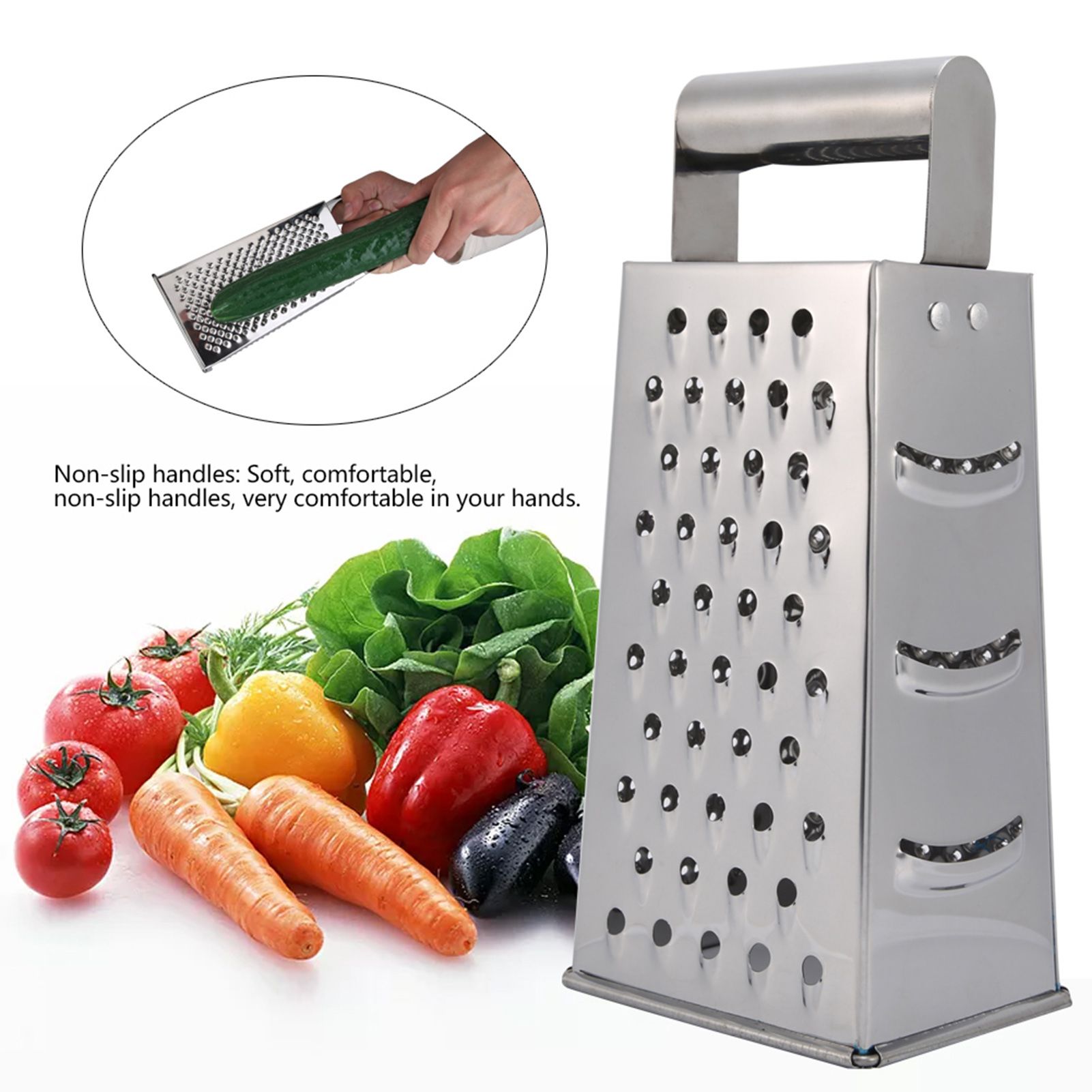 Stainless Steel Veg Fruit Peeler Slicer Box Grater Cutter view 4