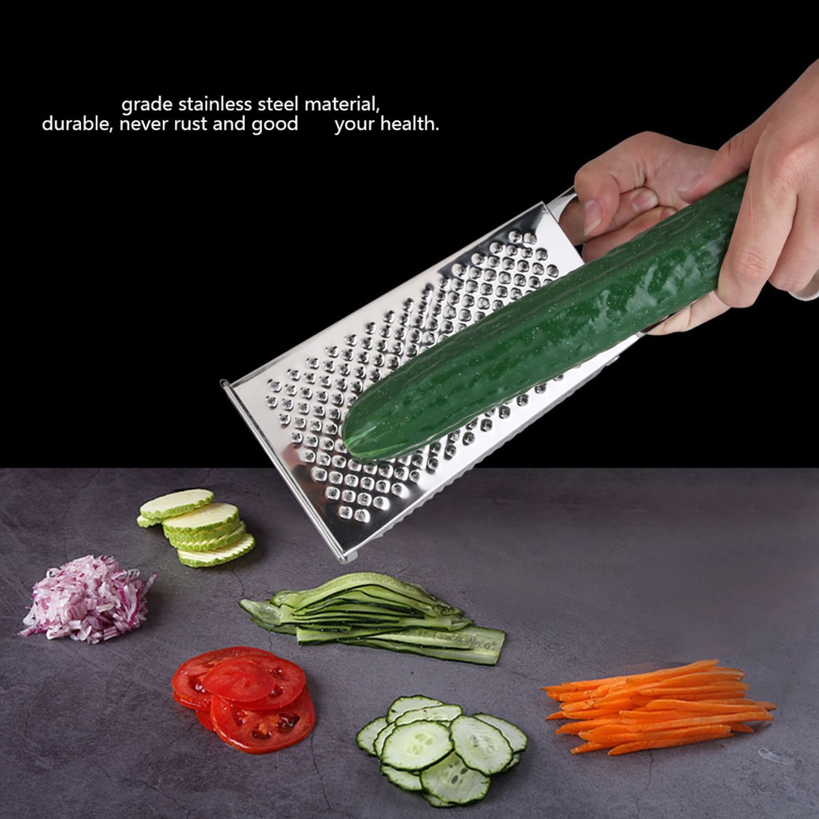 Stainless Steel Veg Fruit Peeler Slicer Box Grater Cutter view 5