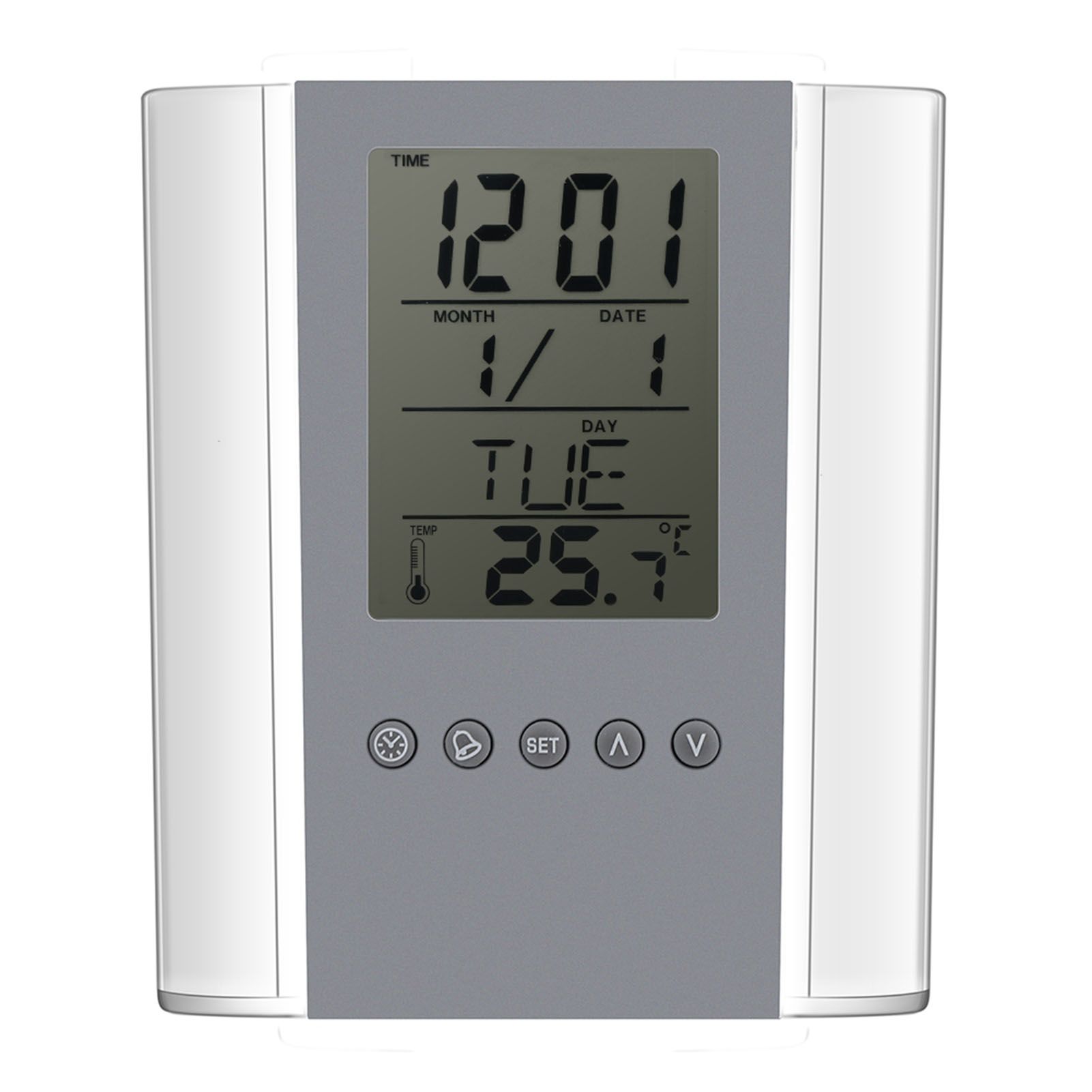 Digital Alarm Clock Temperature Display Table Pencil Holder Case Organizer view 2