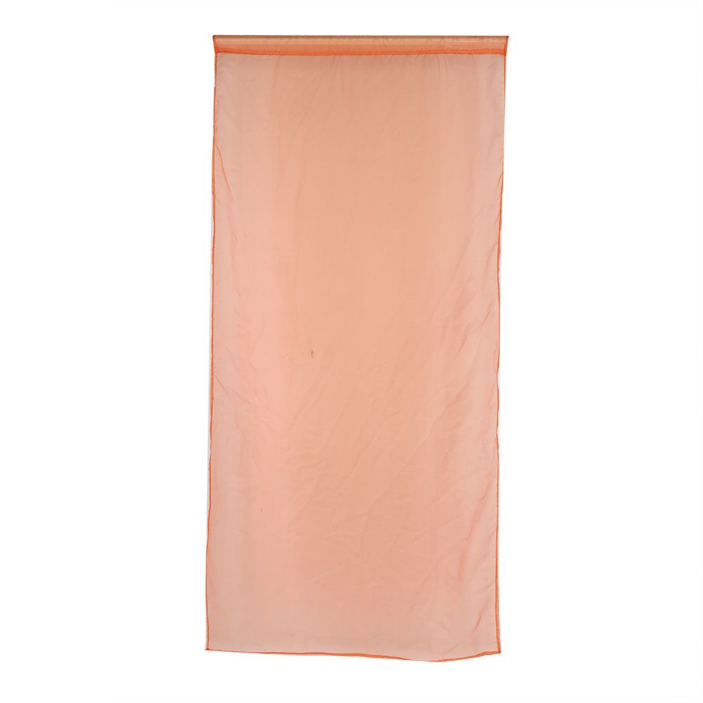 Sheer Window Curtain Bedroom Balcony Drape Curtain Window Treatment (Orange) — image 1