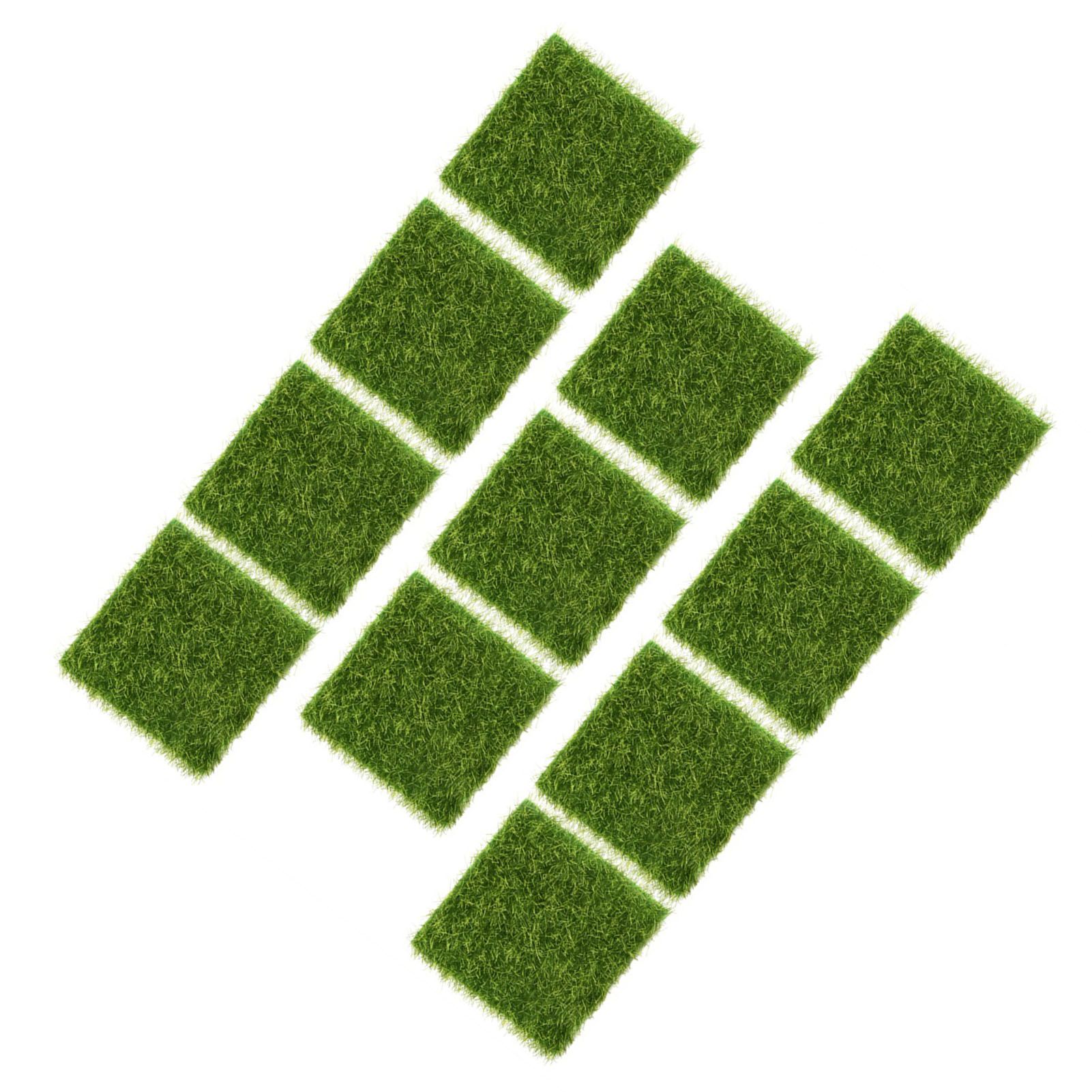10Pcs Garden Home Plastic Crafts Micro Landscape Ornaments Simulated Turf view 5