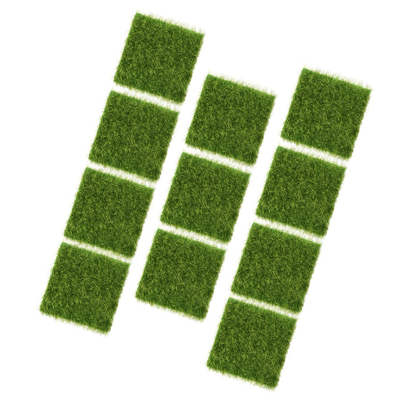 10Pcs Garden Home Plastic Crafts Micro Landscape Ornaments Simulated Turf view 9