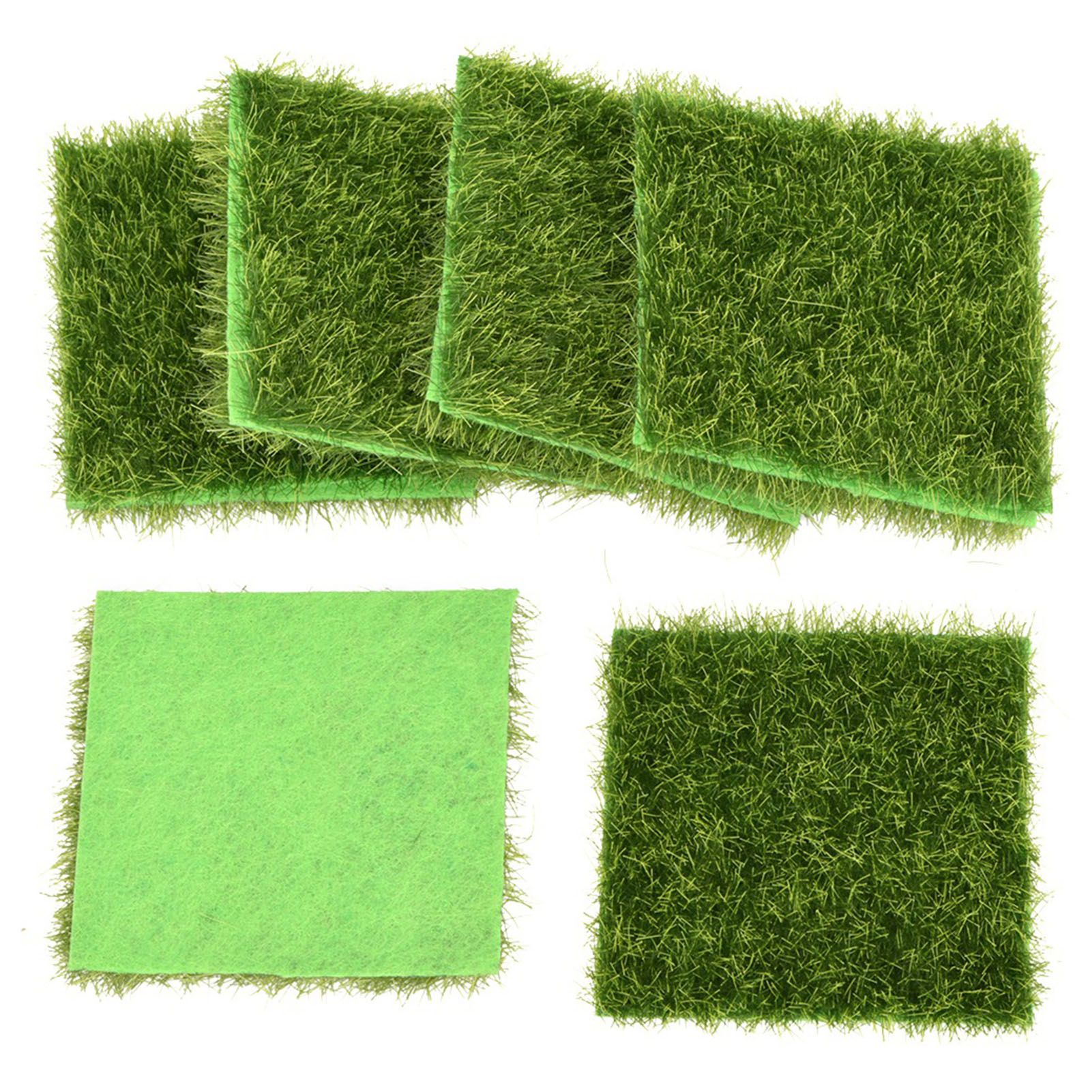 10Pcs Garden Home Plastic Crafts Micro Landscape Ornaments Simulated Turf view 10