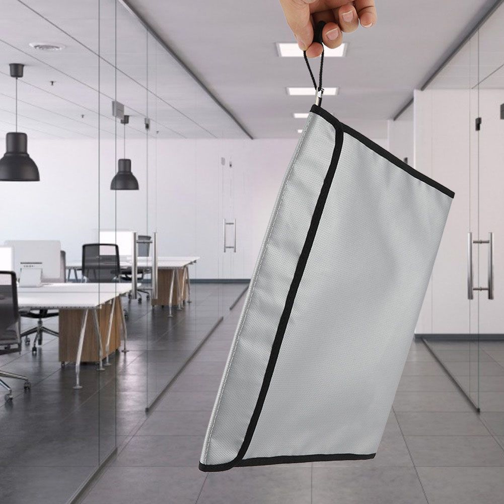 38*28CM Fireproof Waterproof Document Bag File Envolope Safe Storage with view 5