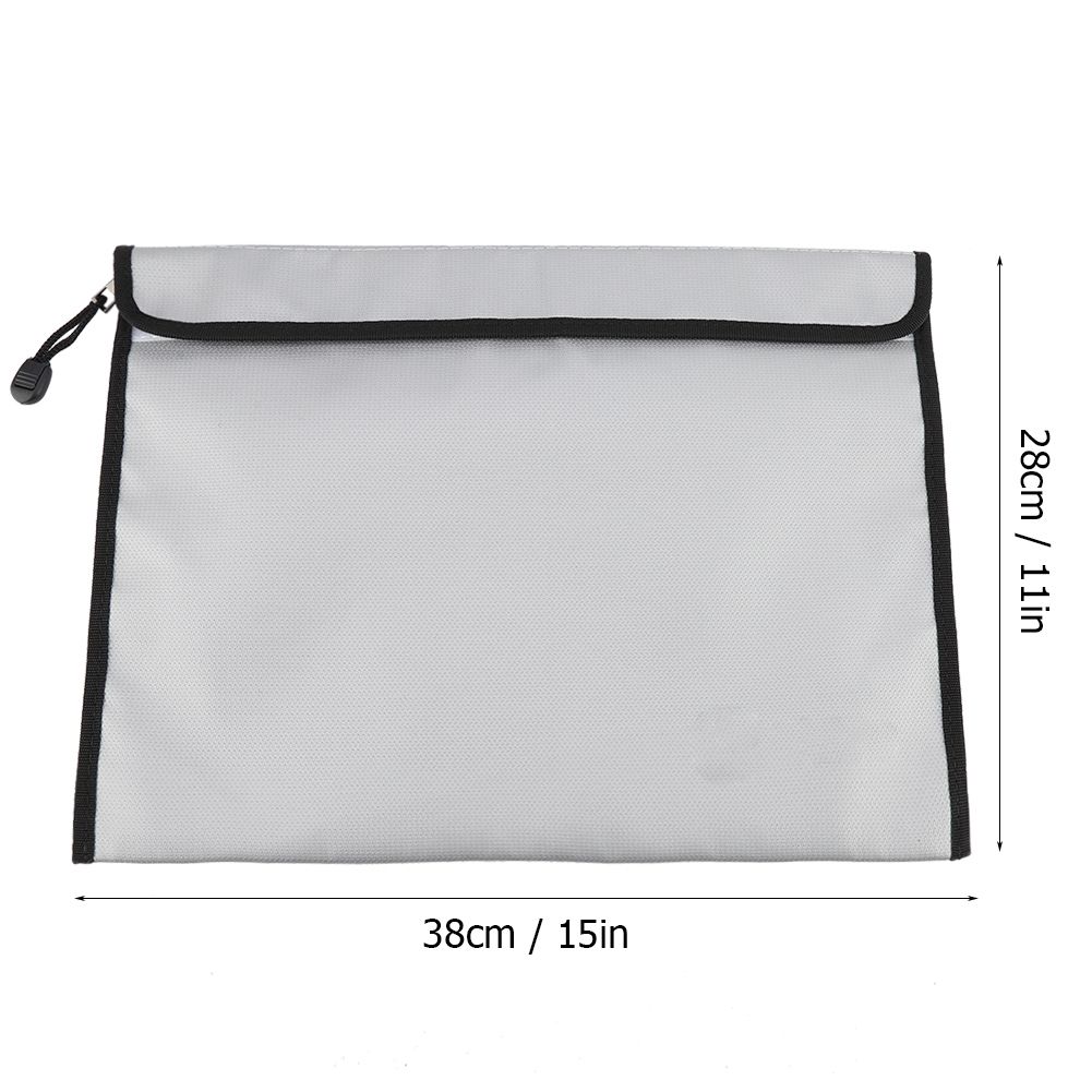 38*28CM Fireproof Waterproof Document Bag File Envolope Safe Storage with view 12