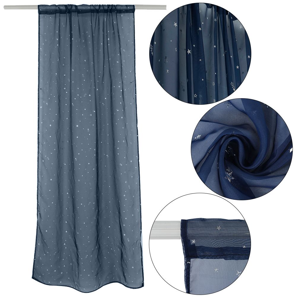 Tulle Window Door Curtain Drape Bedroom Living Room Coffee Shop view 6