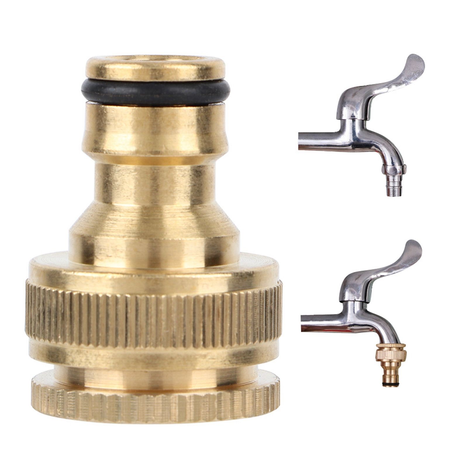 3/4 Brass Quick Connection Hose Connector Water Pipe Adapter for Home Garden view 3
