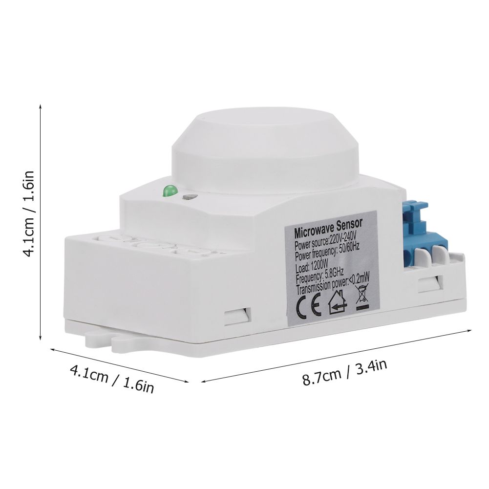 360 Degree Detection Intelligent Microwave Motion Light Sensor Switch 220-240V view 9