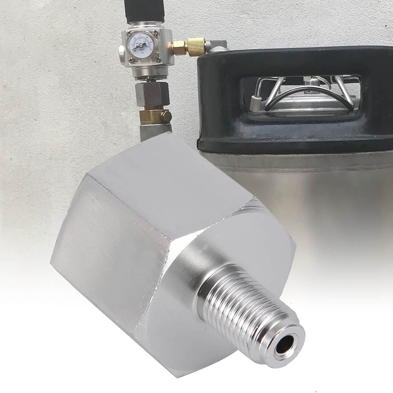 Soda Water CO2 Adapter Mini Regulator Homebrew Beer Corny Keg 3/8‑24UNF to view 3
