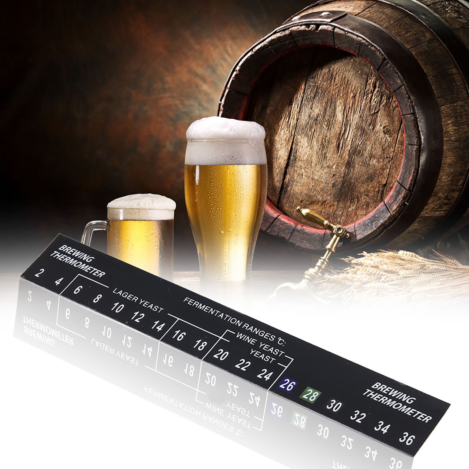 5pcs Stick on Brewing Thermometer Adhesive LCD Thermometer Sticker for