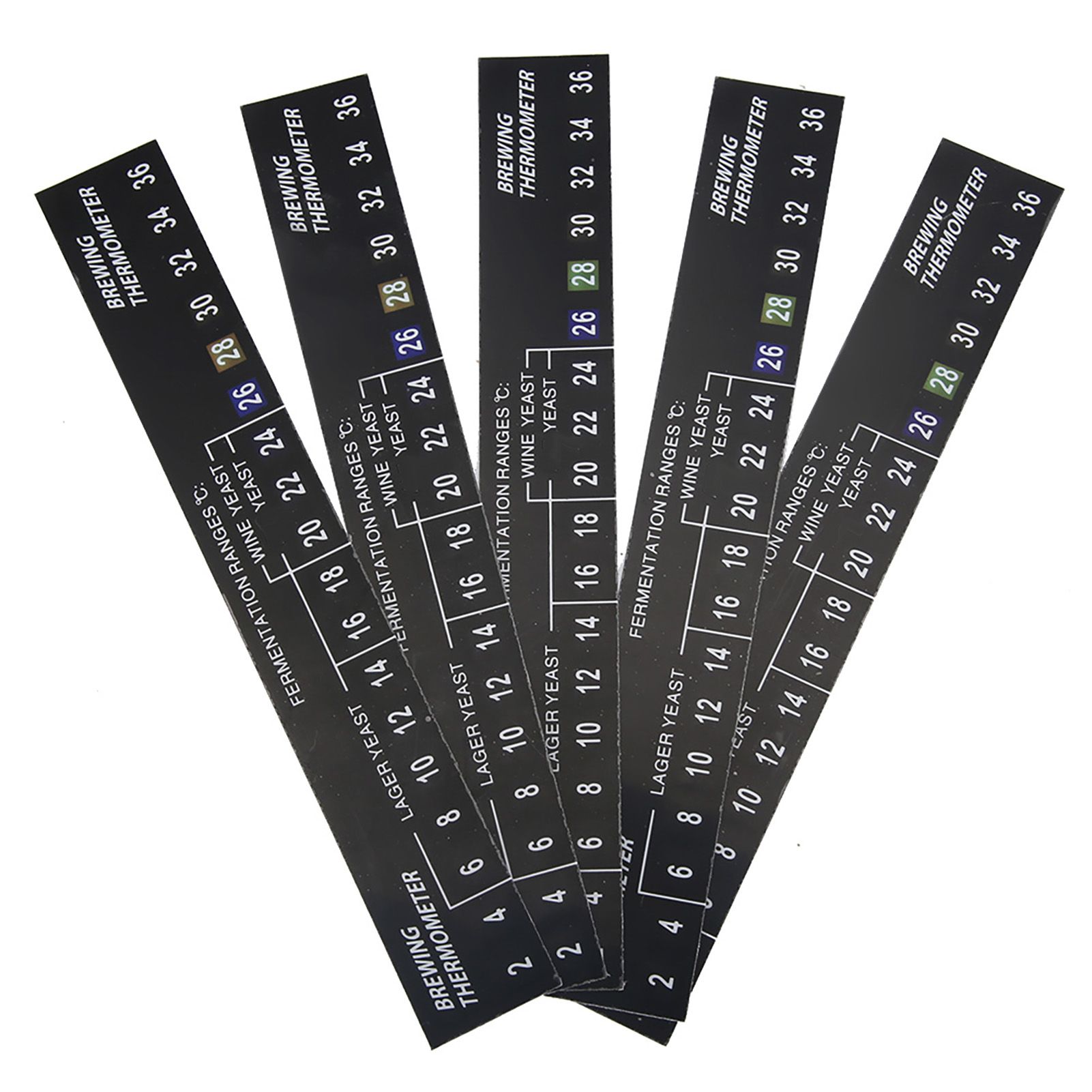 5pcs Stick on Brewing Thermometer Adhesive LCD Thermometer Sticker for view 2