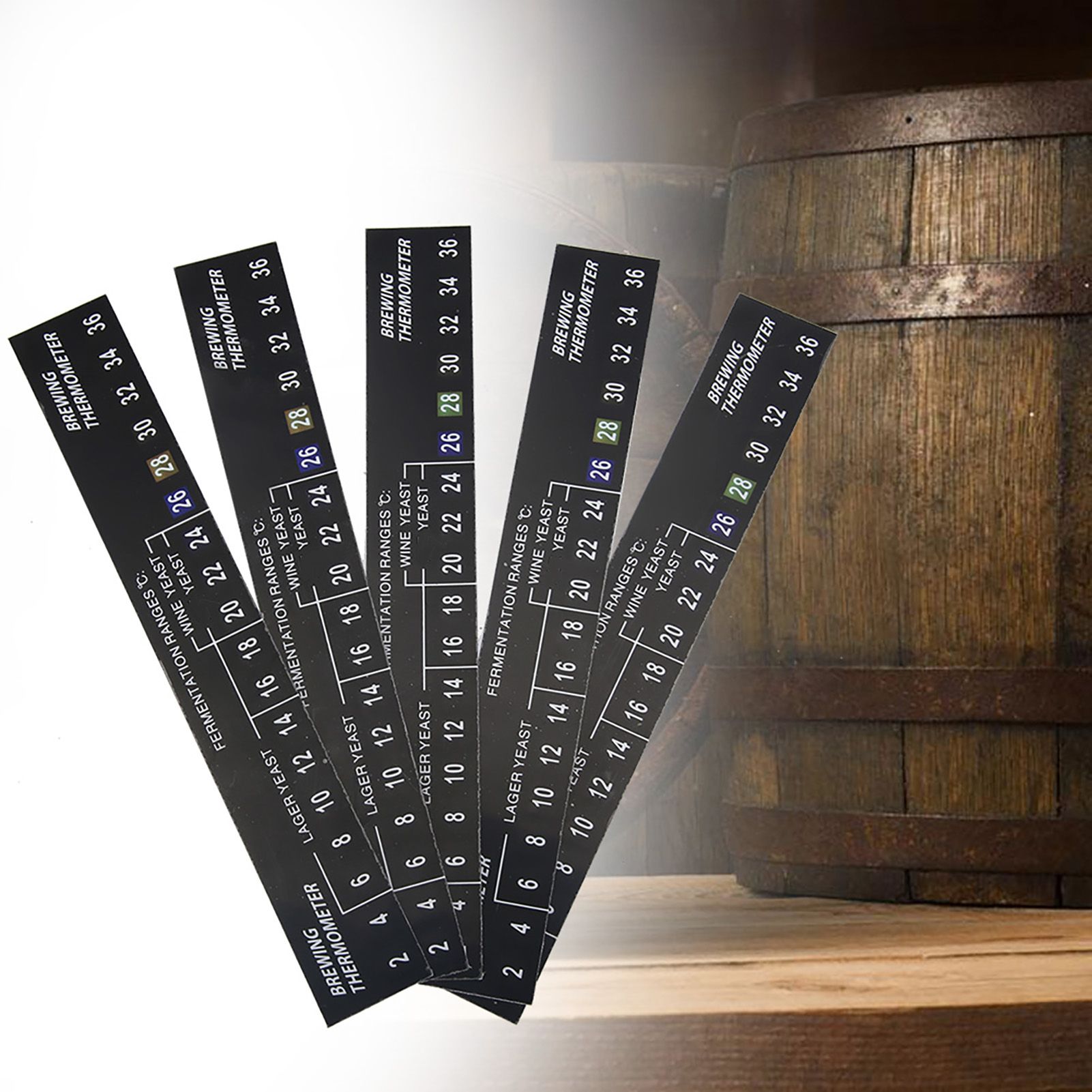 5pcs Stick on Brewing Thermometer Adhesive LCD Thermometer Sticker for view 4