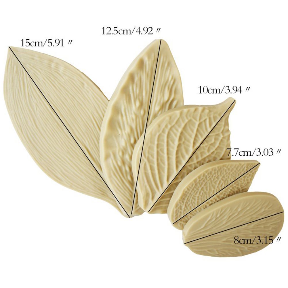 5Pcs 3D Leaf Biscuit Cookies Cutters Molds Silicone Bakery Decorating Tool view 3