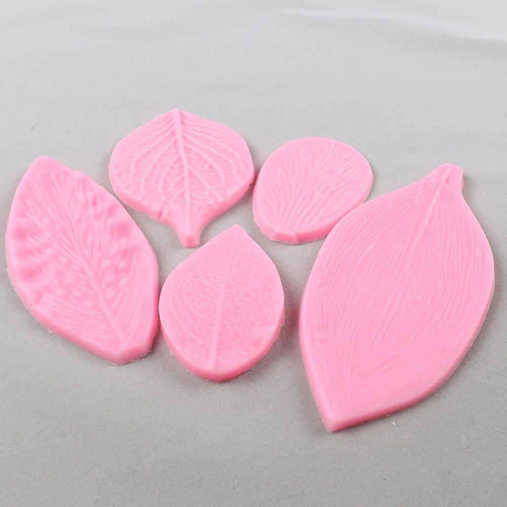 5Pcs 3D Leaf Biscuit Cookies Cutters Molds Silicone Bakery Decorating Tool view 5